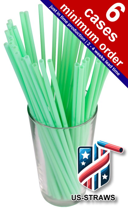 1 CASE - 8,000 (32x250) JUMBO (SODA) straws 10.00 x 0.21 Inch - color: mint