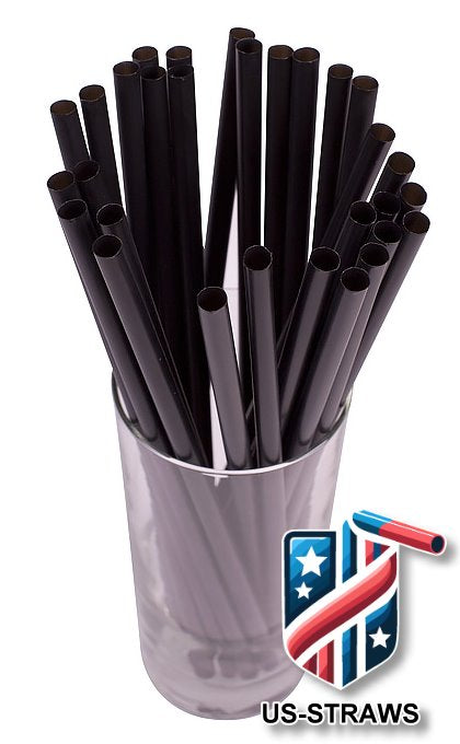 1 CASE - 4,000 (16x250) SMOOTHIE drinking straws 10.00 x 0.28 Inch - color: black