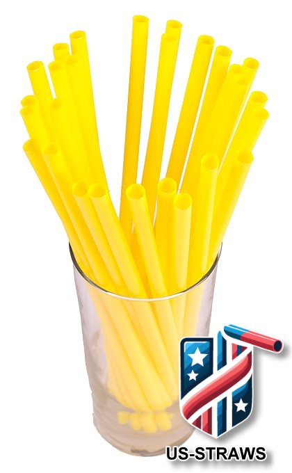 1 CASE - 4,000 (16x250) SMOOTHIE drinking straws 10.00 x 0.28 inch - color: yellow