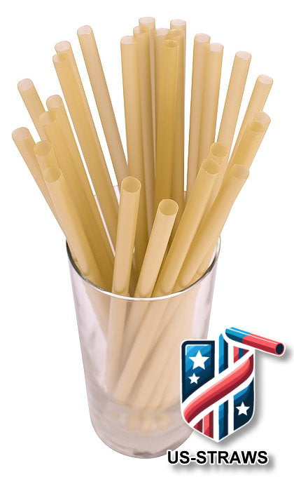 1 CASE - 4,000 (16x250) SMOOTHIE drinking straws 10.00 x 0.28 inch - color: gold