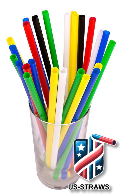 1 CASE - 4,000 (16x250) SMOOTHIE drinking straws 10.00 x 0.28 inch - color: mixed color