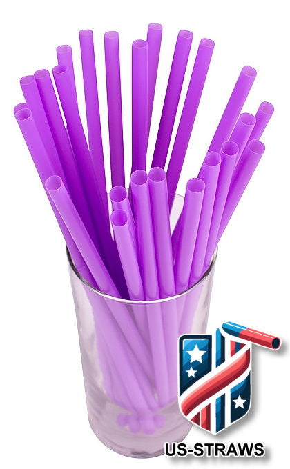 1 CASE - 4,000 (16x250) SMOOTHIE drinking straws 10.00 x 0.28 inch - color: purple