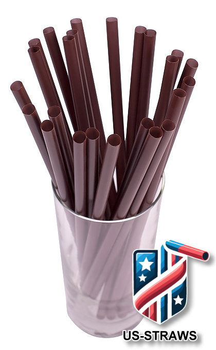 1 CASE - 4,000 (16x250) SMOOTHIE drinking straws 10.00 x 0.28 inch - color: brown