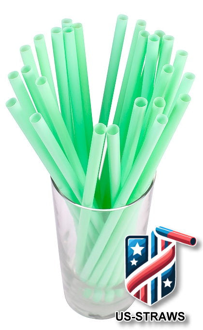 1 CASE - 4,000 (16x250) SMOOTHIE drinking straws 10.00 x 0.28 inch - color: mint