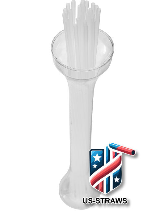 1 CASE - 3,500 (35x100) EXTRA LONG drinking straws 18.00 x 0.21 inch - color: clear