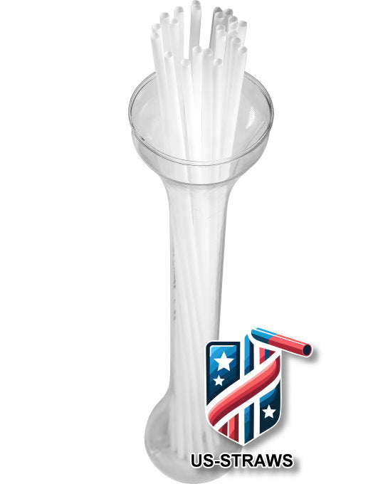 1 CASE - 3,500 (35x100) EXTRA LONG drinking straws 18.00 x 0.21 inch - color: white