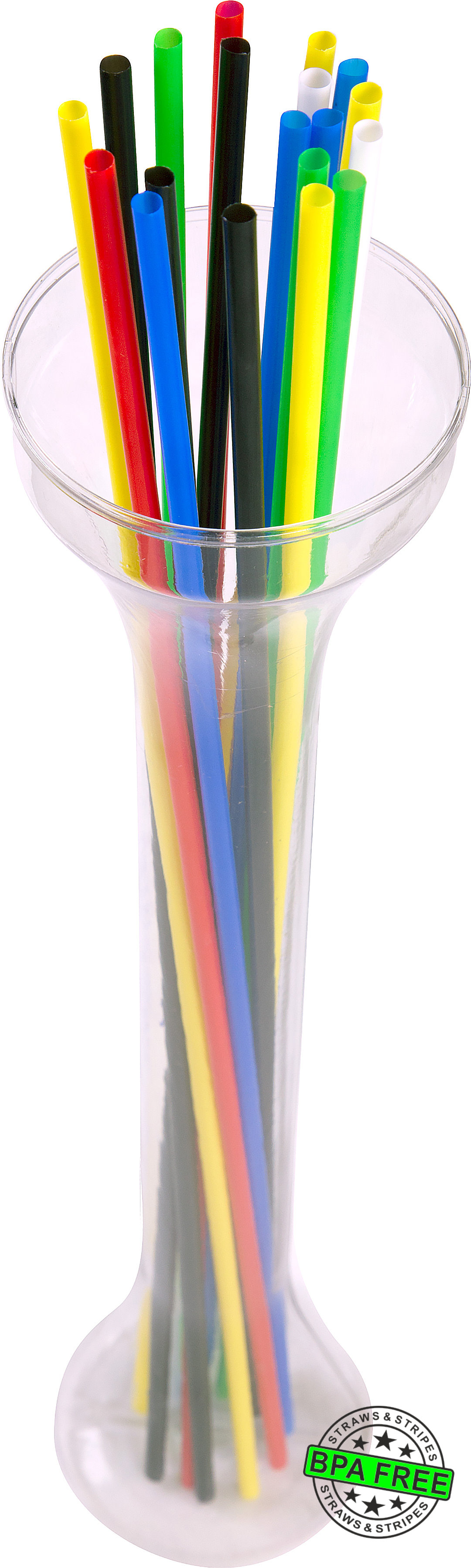1 CASE - 3,500 (35x100) EXTRA LONG drinking straws 18.00 x 0.21 inch - color: mixed color
